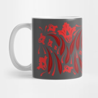 Folk flowers floral art print Flowers abstract art Mug